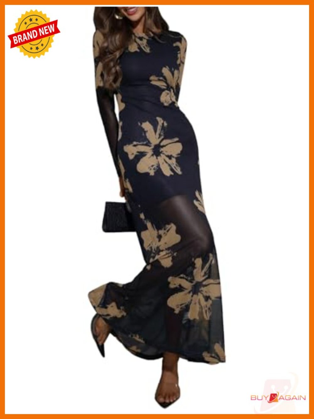 Verdusa Long Sleeve Maxi Dress Formal Wedding Guest Mermaid